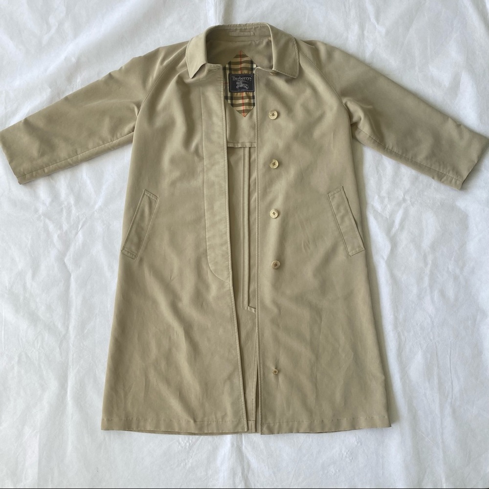 VIntage Burberry Tan Trench Coat Women's Size 8 Long USA